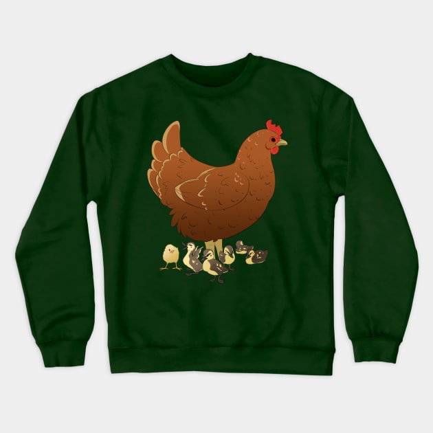 Chicken Family Crewneck Sweatshirt by Khalico